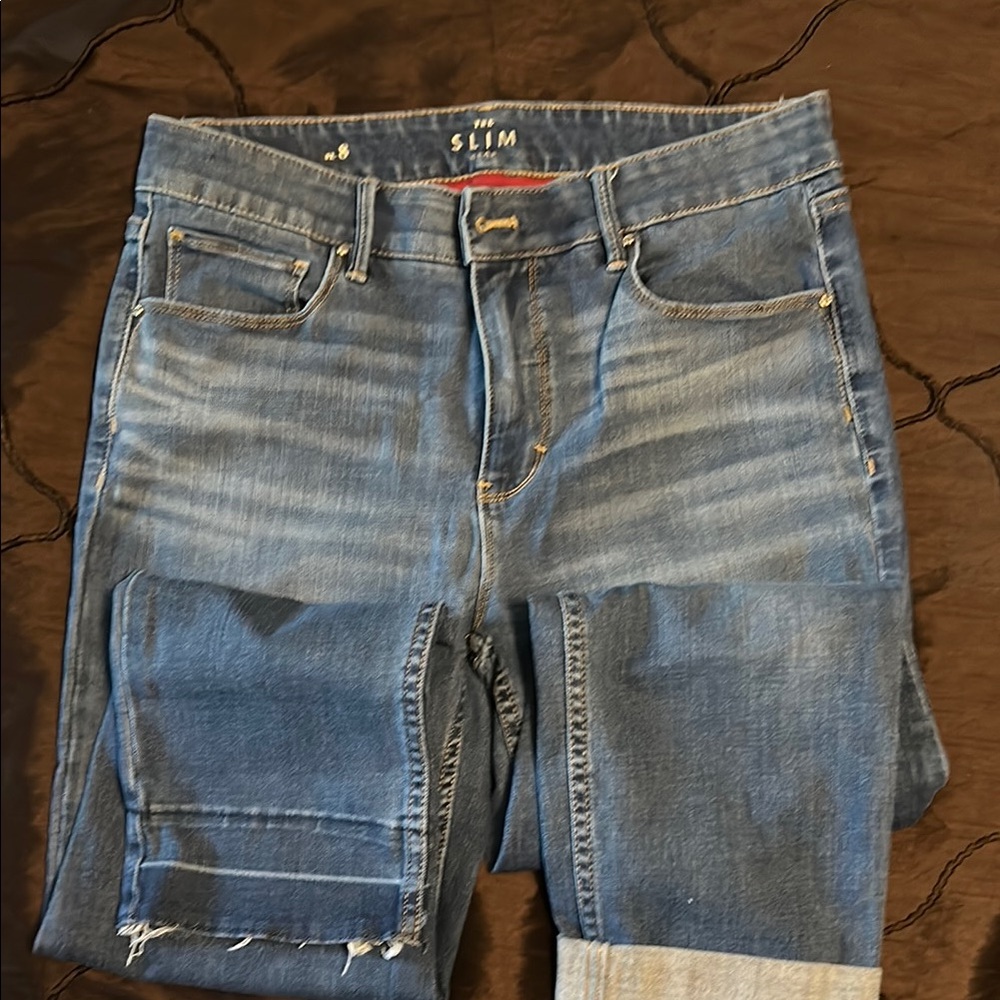 White House Black Market crop Blue Slim Fit Jeans